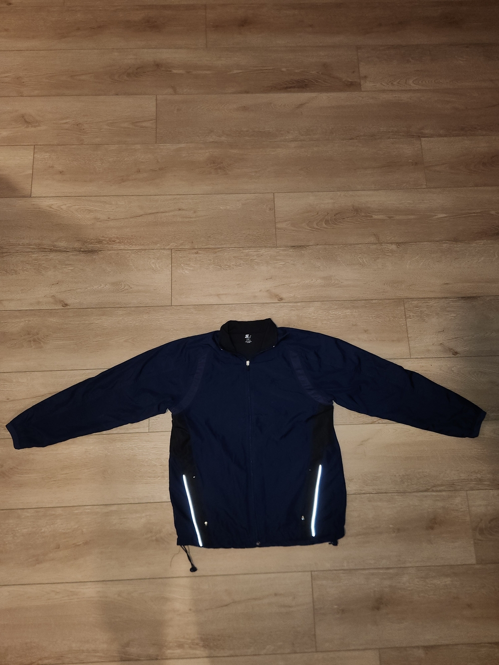 Vintage Y2K Navy and Black Starter Dri Star Full Zip Jacket Men's Size Medium